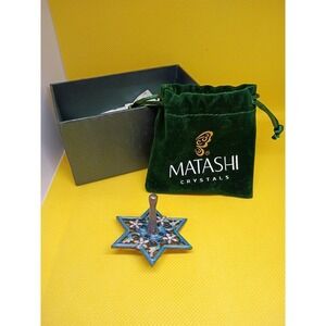 Jeweled Decorative Dreidel Enamel over Solid Pewter Base with Swarovski Crystals